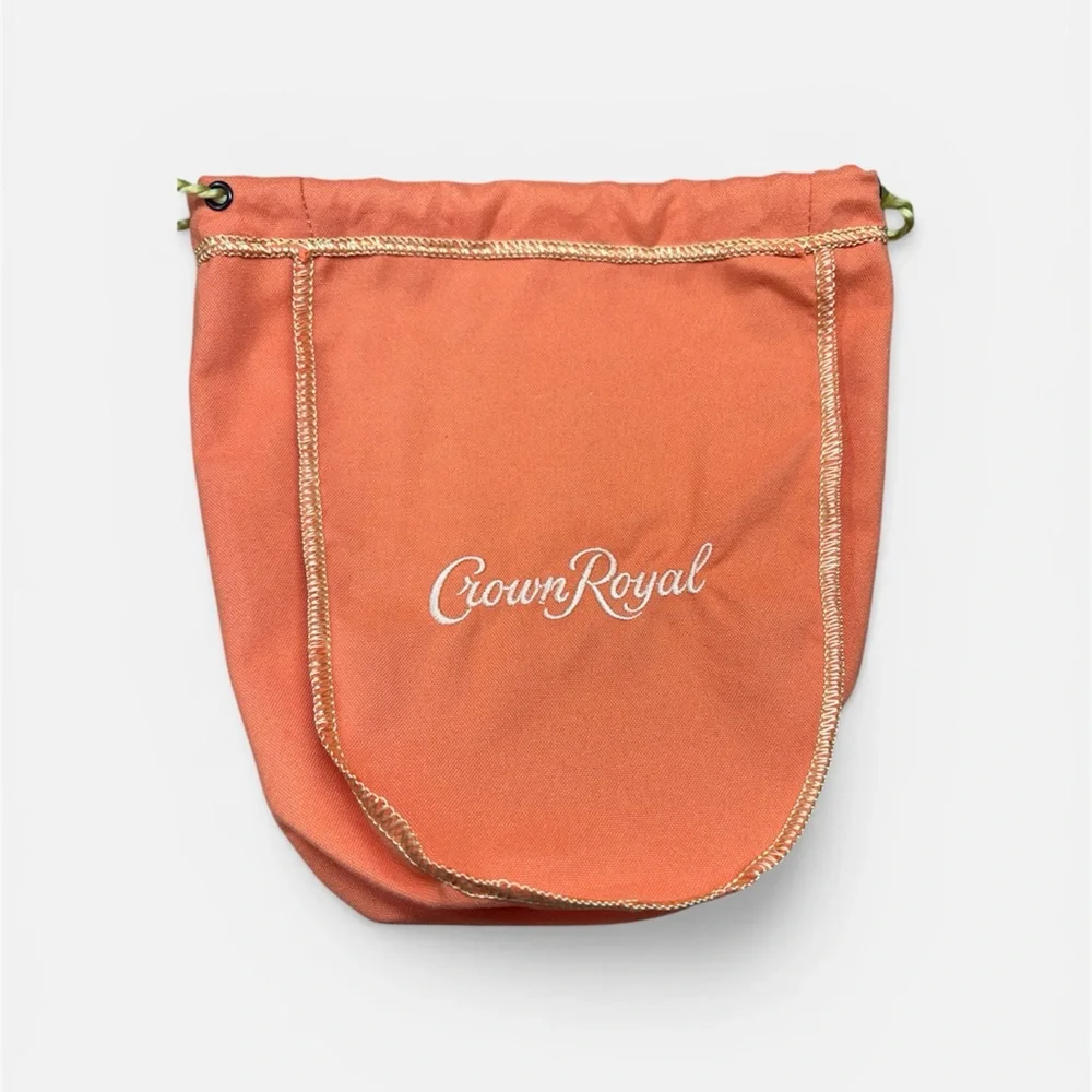 Crown Royal -Peach Orange Drawstring Storage Pouch